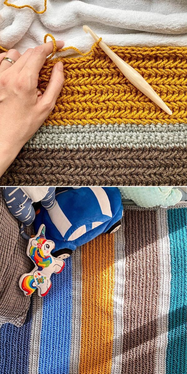 How to crochet HERRINGBONE STITCH - MyCrochetory