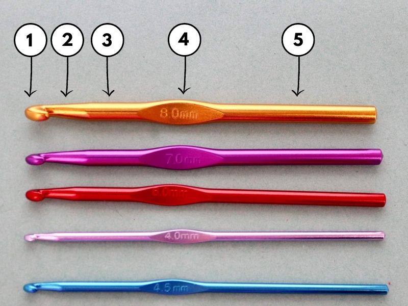 ☆Metal Crochet Hook sizes 2-10mm - Craft Knitting Yarn Needles Wire Crochet  Hook