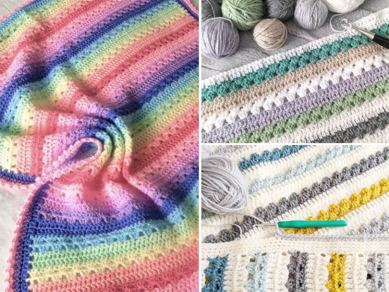 Crochet rainbow afghan pattern.