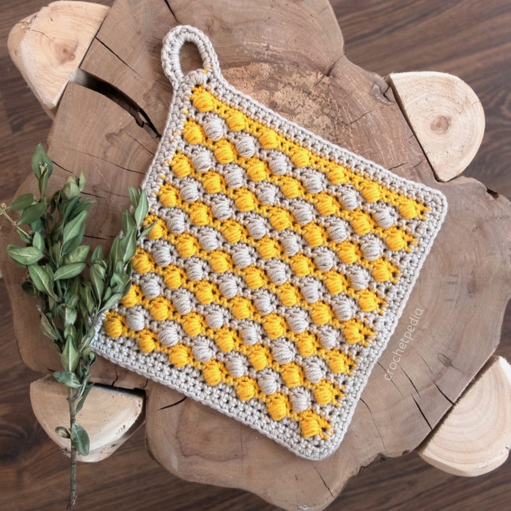 puff stitch hot pad